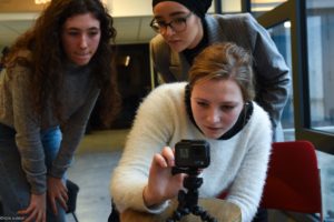 find your voice project filming on gopro women learn technical skills for filming on gopro